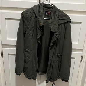 Red Snap Men's Military Field Jacket - Dark Green